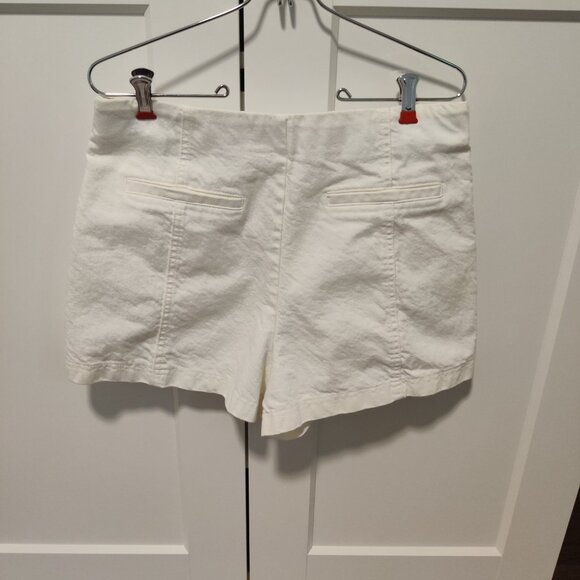 ZARA 100% Cotton Denim High Waist Shorts with Topstitching Fits Medium - Picture 5 of 8